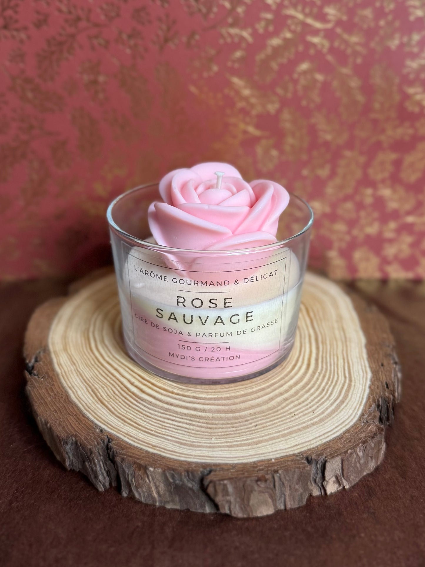 Bougie Rose Sauvage