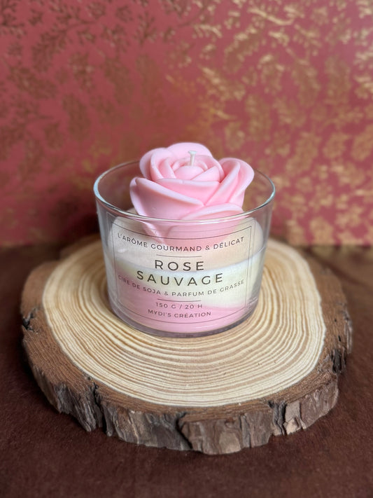 Bougie Rose Sauvage