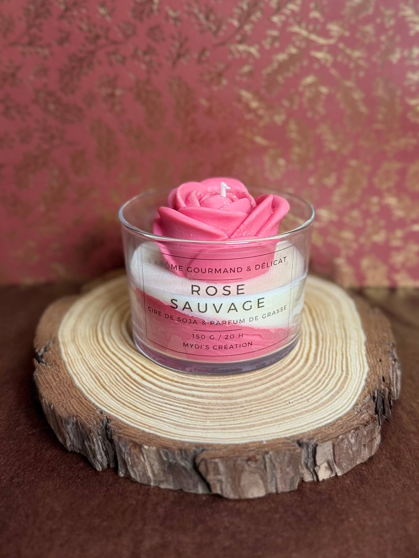 Bougie Rose Sauvage