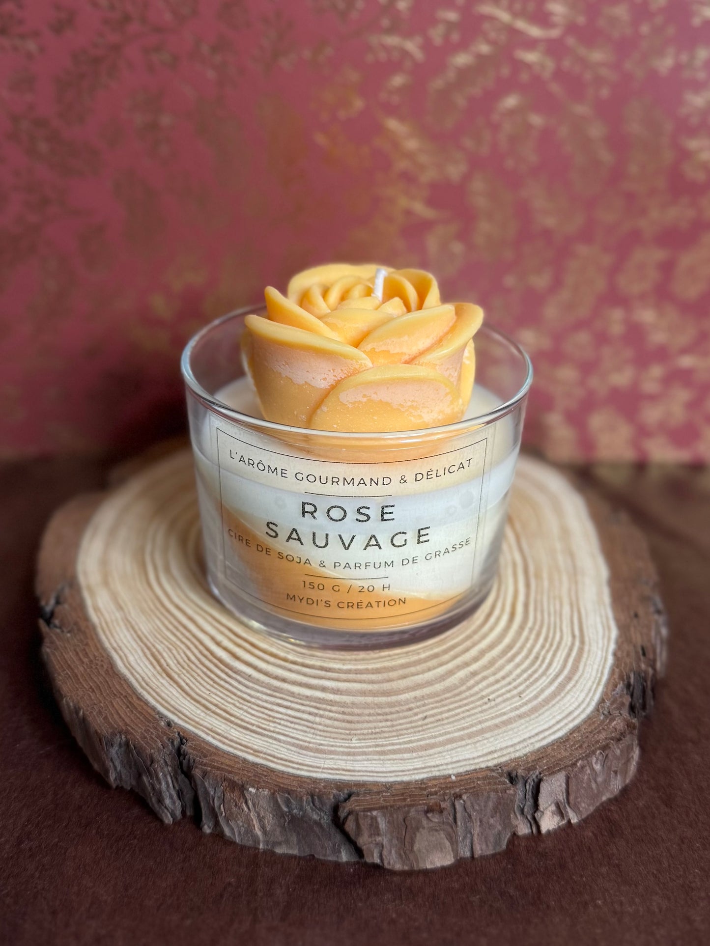 Bougie Rose Sauvage