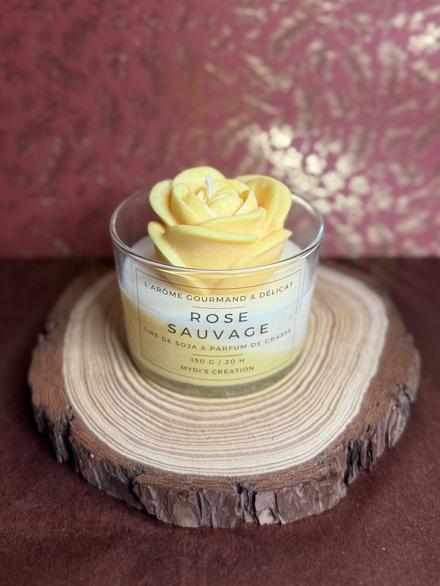 Bougie Rose Sauvage