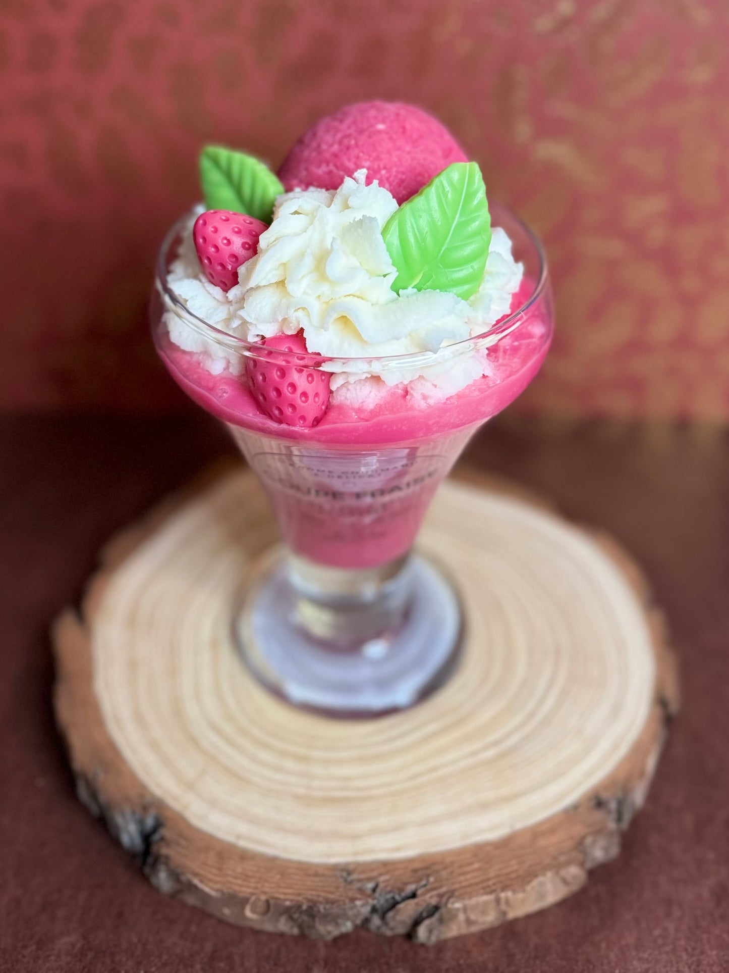 Bougie Gourmande Coupe Fraise