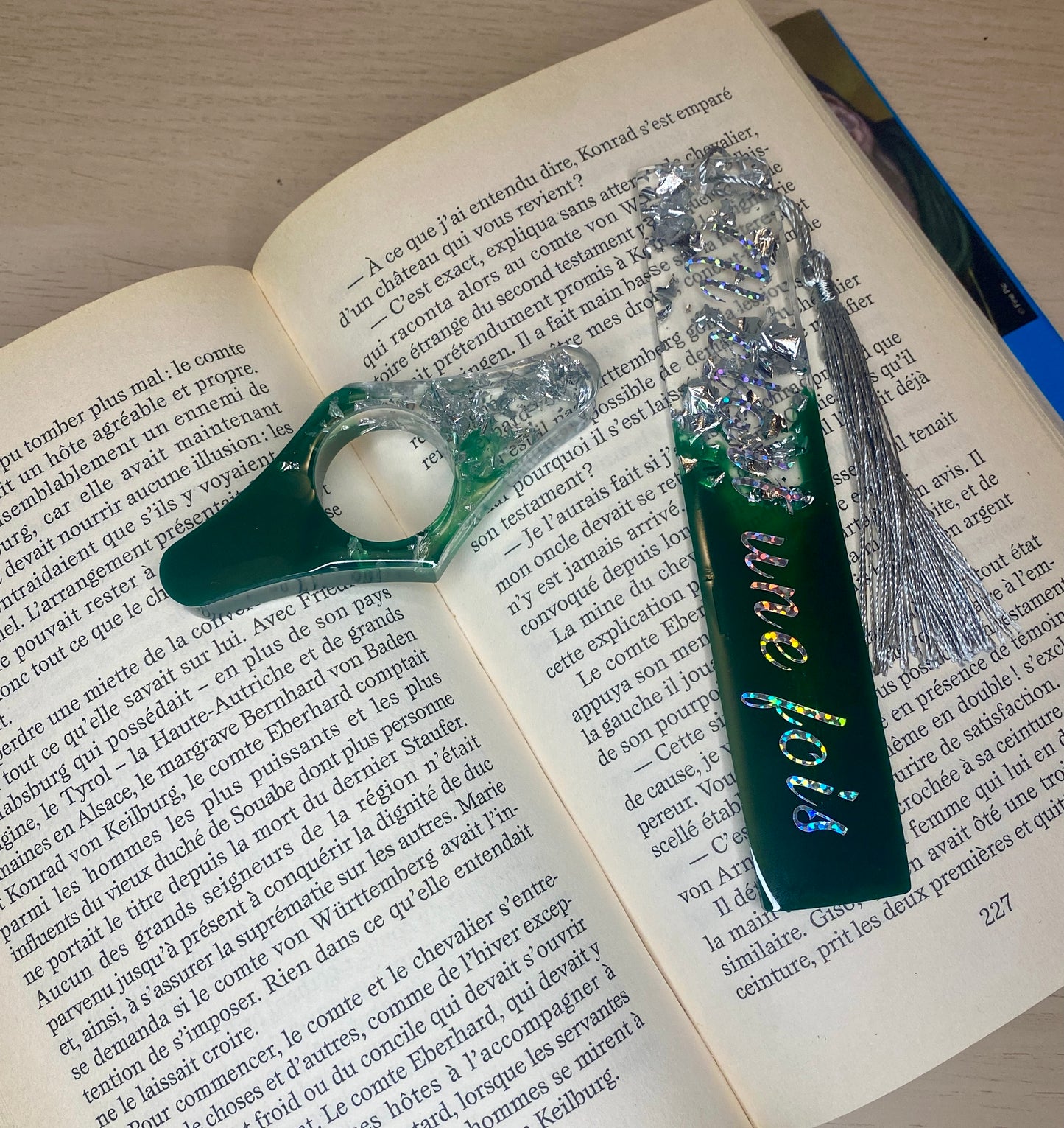 Pack Lecteur - Vert & Paillette Argent - " Il était une fois "