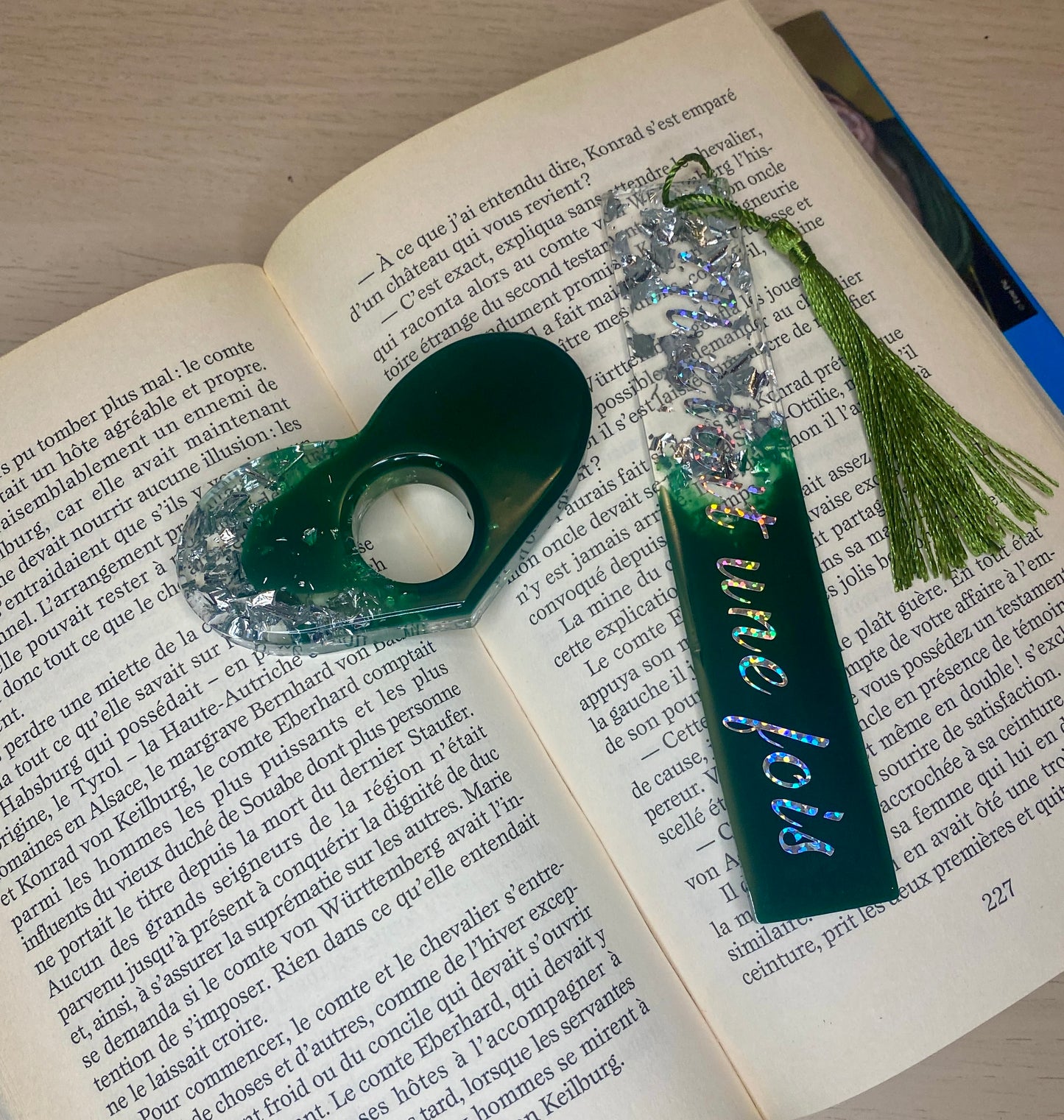 Pack Lecteur - Vert & Paillette Argent - " Il était une fois "