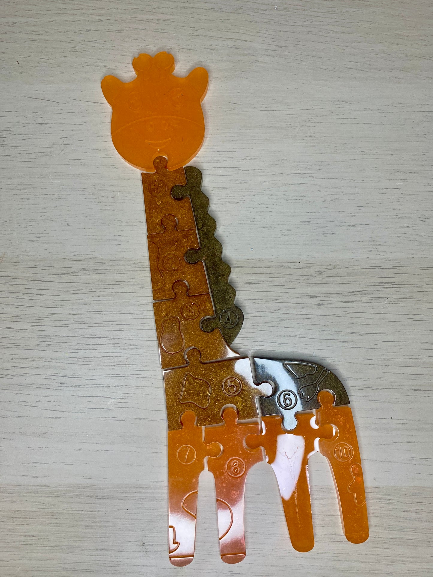 Puzzle Girafe - Orange et Marron