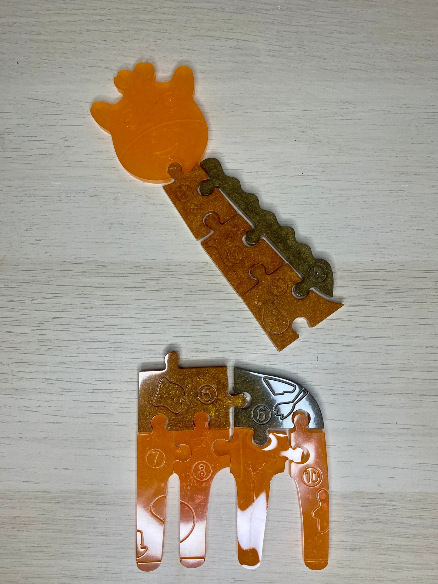 Puzzle Girafe - Orange et Marron